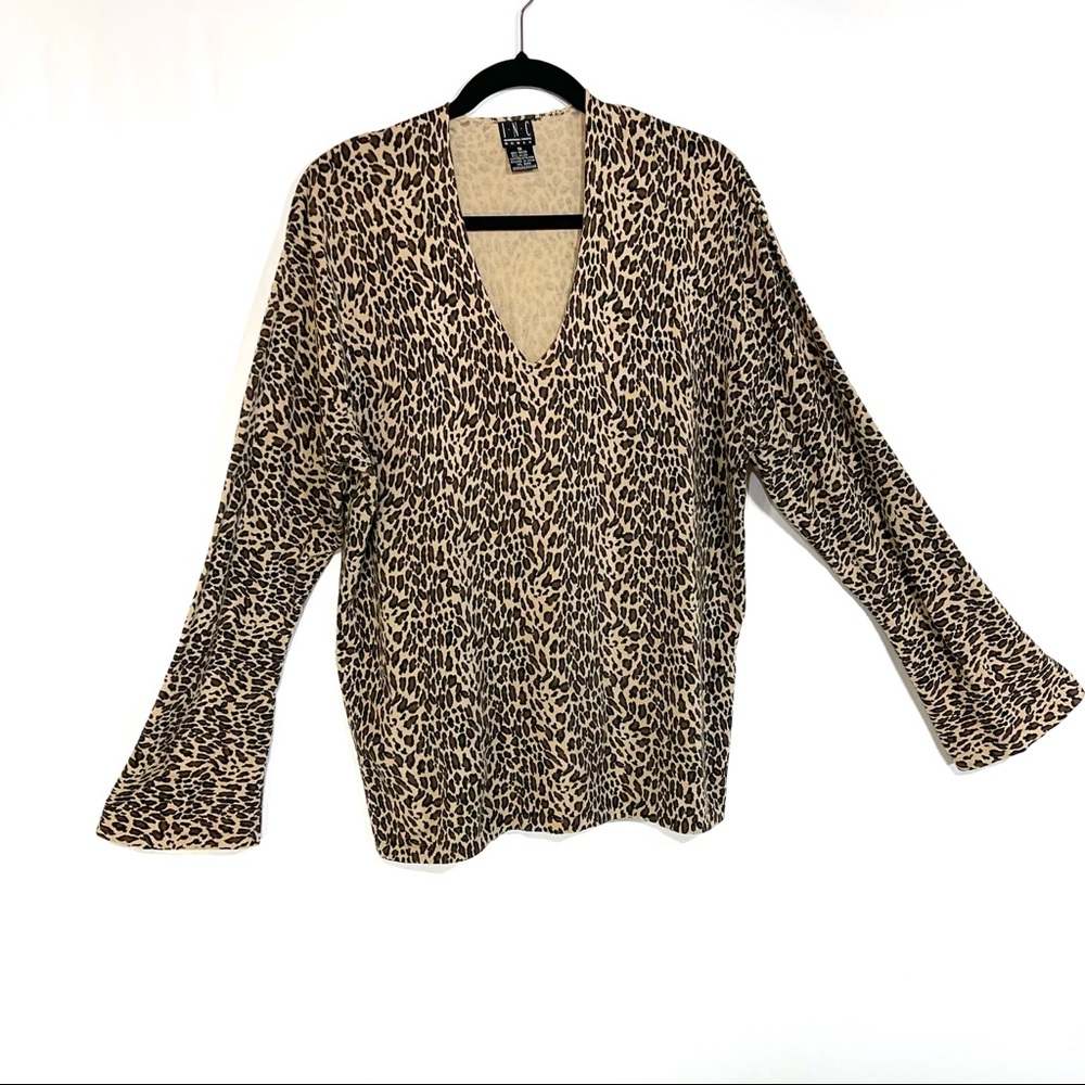 INC cheetah print sweater